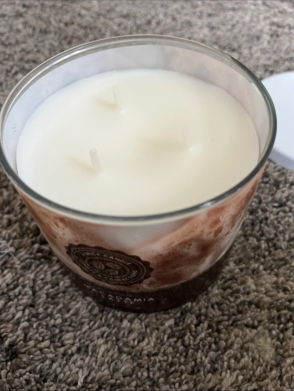 Macadamia Latte Scented Candle - Brown! New!